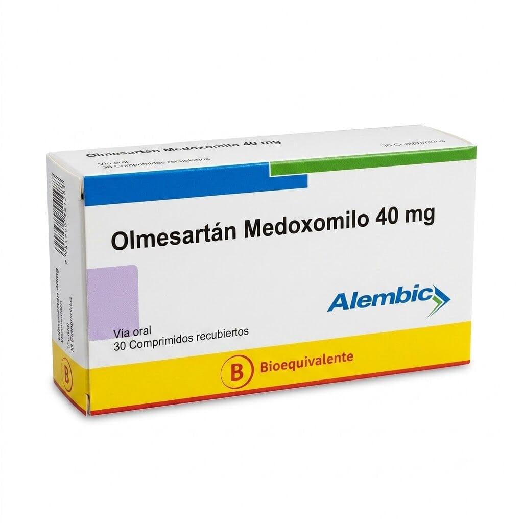 Olmesartán Medoxomilo 40mg X 30 comprimidos recubiertos ALEMBIC